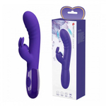 Вибратор-кролик с стимулятором клитора Cerberus-Youth, 20,6 см, синий