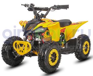 Детский электроквадроцикл WHITE SIBERIA SNEG LETO R 1000W - Желтый фото №1