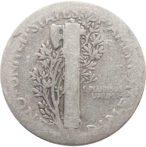 1 дайм (10 центов) 1927. США F (Меркурий) Серебро