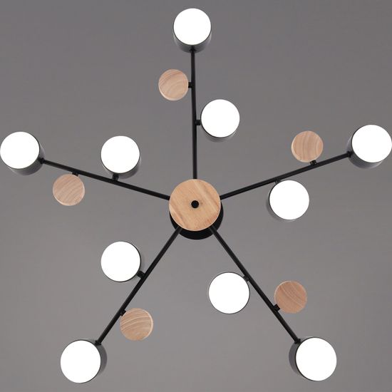 03758-0.3-10 BK+WOOD GX53 светильник потолочный