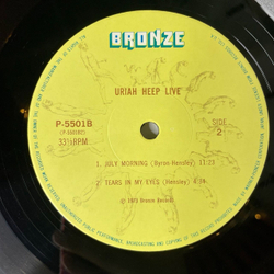 Винтажная виниловая пластинка LP Uriah Heep Live (Japan 1975) (Obi) Sweet Lorraine