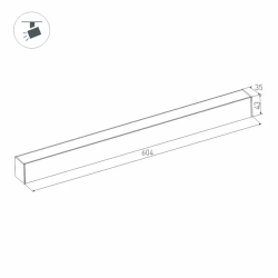Светильник MAG-FLAT-45-L605-18W Day4000 (BK, 100 deg, 24V) (Arlight, IP20 Металл, 5 лет) 026955