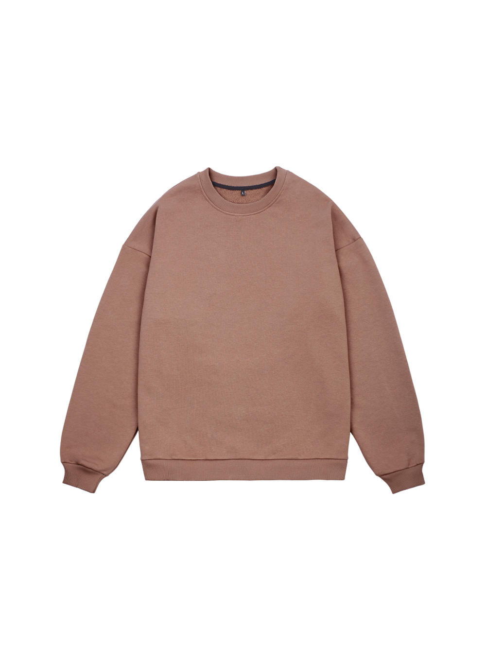 Свитшот оверсайз, без начеса (темно-бежевый)