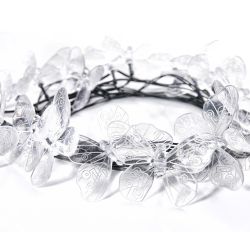 USL-S-129-PT4000 BUTTERFLIES Садовая гирлянда на солнечной батарее Бабочки. 20 светодиодов. Разноцветный свет. 1xАА Ni-Mh аккумулятор в-к. IP44. TM Uniel.