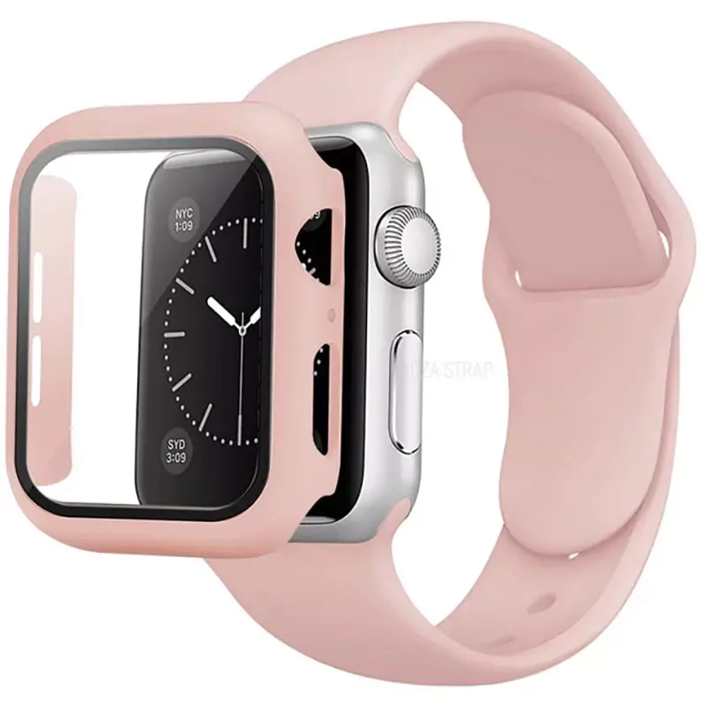Чехол Apple Wathc 42мм силикон rose gold