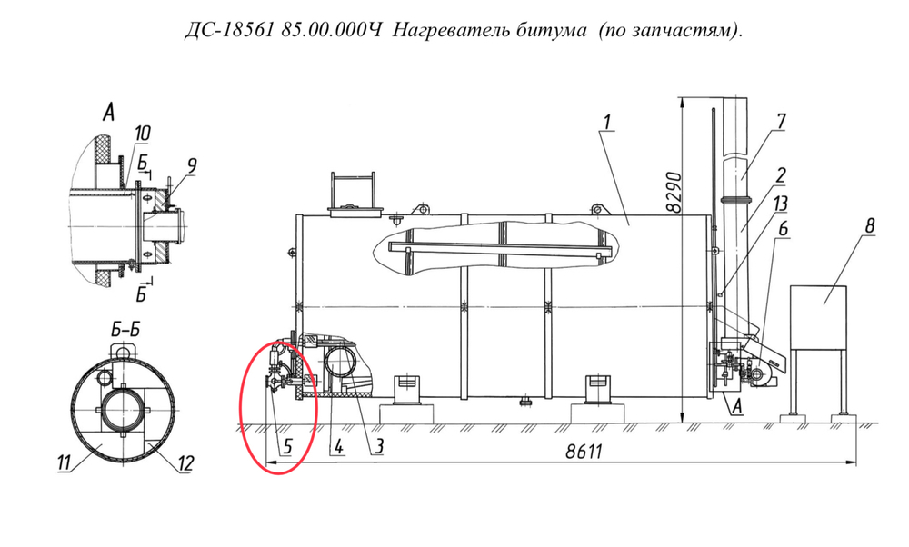К-80-III-00-Ч Кран трехходовой Ø80