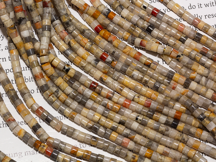 Нить бусин из яшмы 3,3мм ("таблетка")