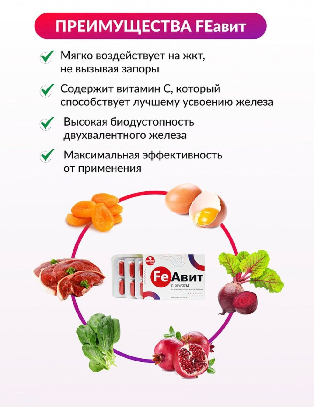 ФЕАВИТ, FeАвит №30 с фумаратом железа и витаминами
