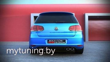 Диффузор заднего бампера для VW Golf 6 под двойной выхлоп