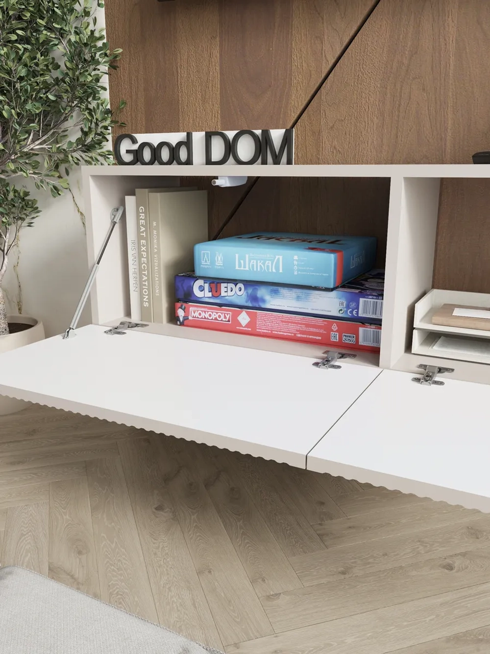 Тумба под телевизор подвесная, 110см.