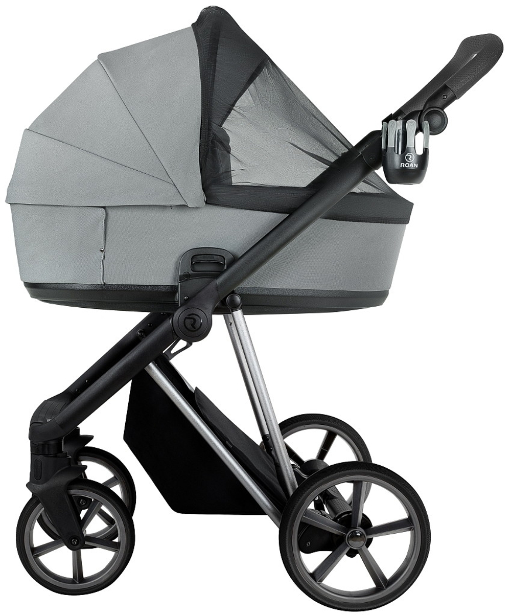 Детская коляска Roan Sol Vintage Luxury 2.0 3 в 1 с автокреслом Pituso Santiso Pro VIN 01/BT Blue Tea/Blue Tea/руч.Grey/к.Grey