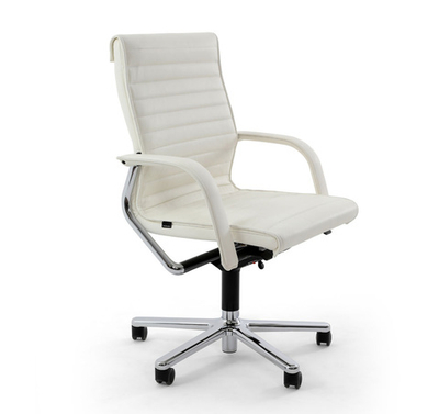 FS Manager Кресло средн спинка БЕЛЫЙ/ХРОМ