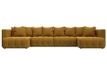 Диван П-образный Лига-052 НПБ Лонг, BRUT 10 ВЕЛЮР желтый