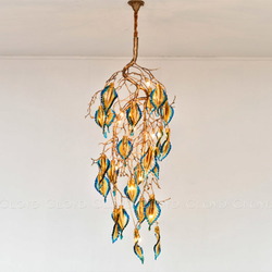 Люстра Cloyd MAORI C12 / выс. 180 см - латунь (арт.11096)