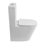 Унитаз-компакт безободковый BelBagno Flay-R BB2149CPR/SC с крышкой-сиденьем микролифт, белый
