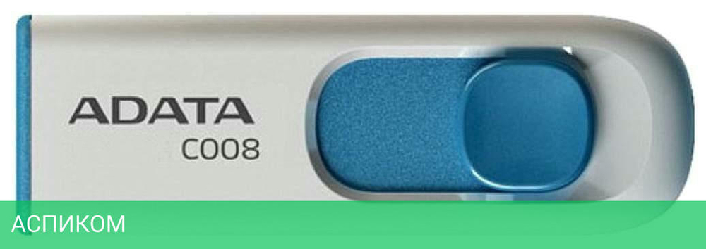 USB Flash-накопитель A-Data C008 16GB White/Blue (AC008-16G-RWE)