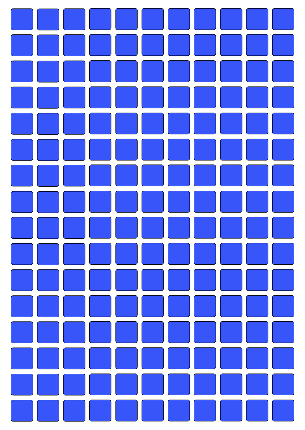 Виниловые наклейки для маркировки Policomprint М14, 10х10 мм. 176 шт.