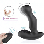 Массажер простаты с вибрацией и движущейся головкой Rosyland Anal Plug (Цвет: черный)