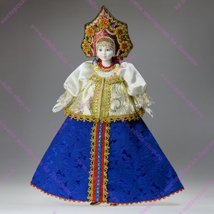 Интерьерная кукла в русском костюме