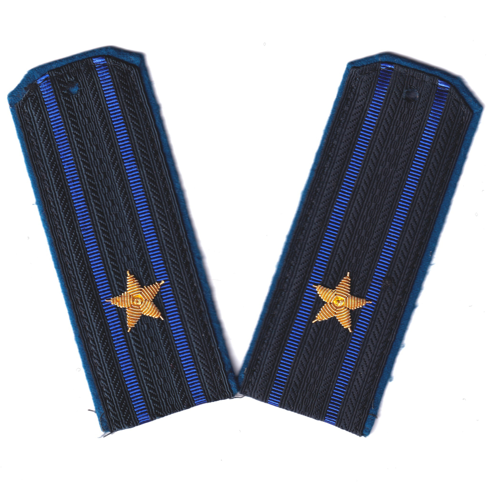 Погоны ФСБ Иссиня-Черные Майор (Ручная Вышивка Канитель) | ATRIBUTICASTORE.RU