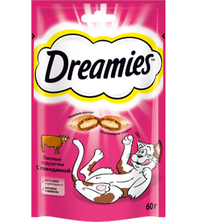 Дримис Лакомства для кошек говядина 60гр.