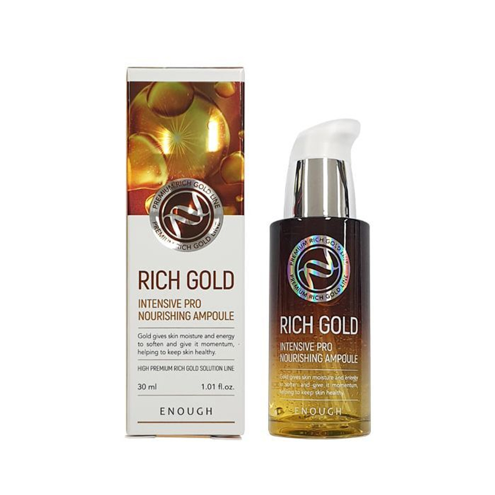 ENOUGH Rich Gold Intensive Pro Nourishing Ampoule Интенсивная питательная сыворотка для лица с золотом