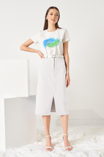 4808 Юбка женская (молочный)