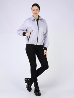 Кожаная куртка демисезонная бомбер