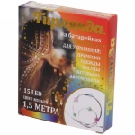 Гирлянда для дома на батарейках 1,5 м 15 ламп LED, 1 реж.,IP-20, Мультицвет