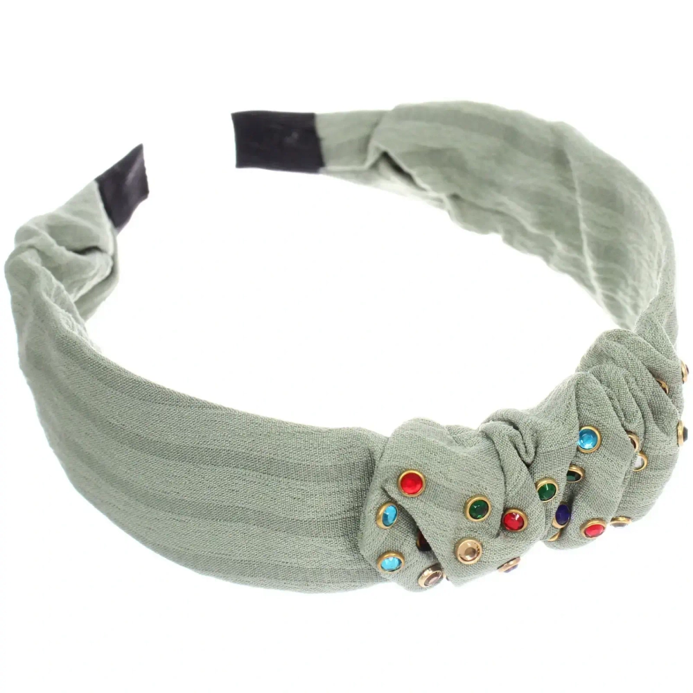 Ободок для волос «МАРЦИПАН», кванто, ширина 4см, микс 6 цветов ( в пакете с подвесом)