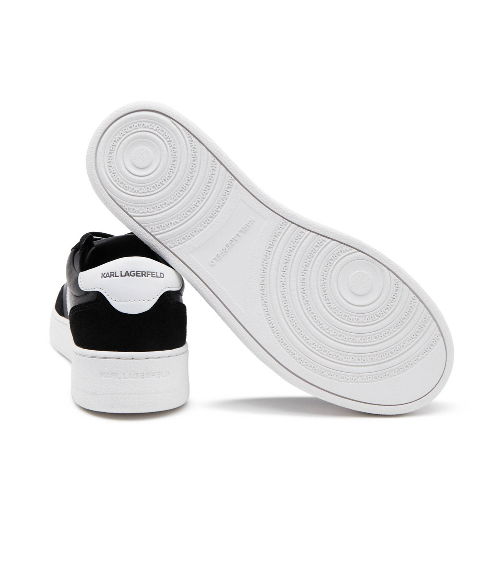 Кожаные кроссовки kourt iii maison band lo lace Karl Lagerfeld - черный(KL51524)