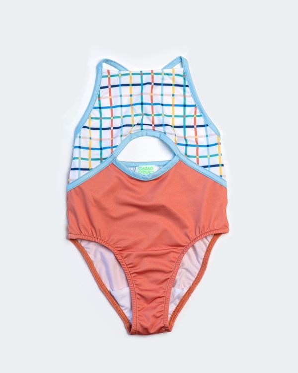 Купальник детский QAZAQ SOUL слитный В клетку