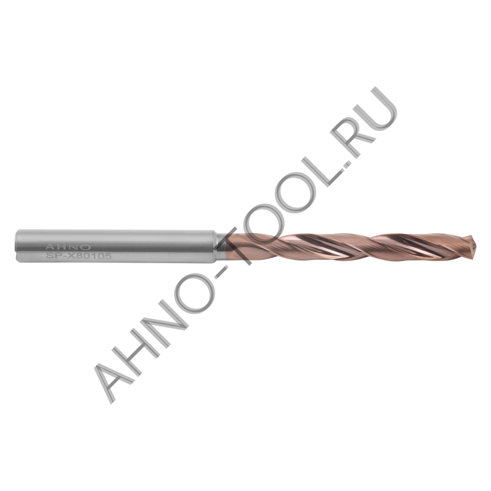 Сверло  5.8мм монолитное твердосплавное 5D с подводом СОЖ. SP-X801050580 VHM AHNO