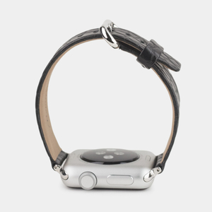 Ремешок для Apple Watch 40/41/42 mm из кожи аллигатора, черного цвета