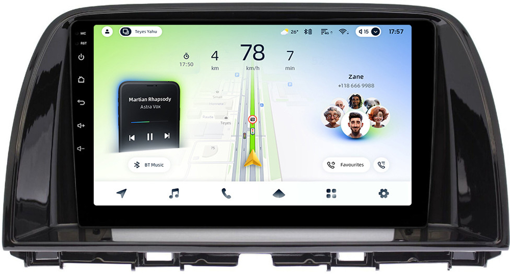 Магнитола для Mazda CX-5 2011-2017 (тип B) - Teyes CC4L монитор 9" IPS на Android 14, Snapdragon 662, CarPlay, 4G SIM-слот