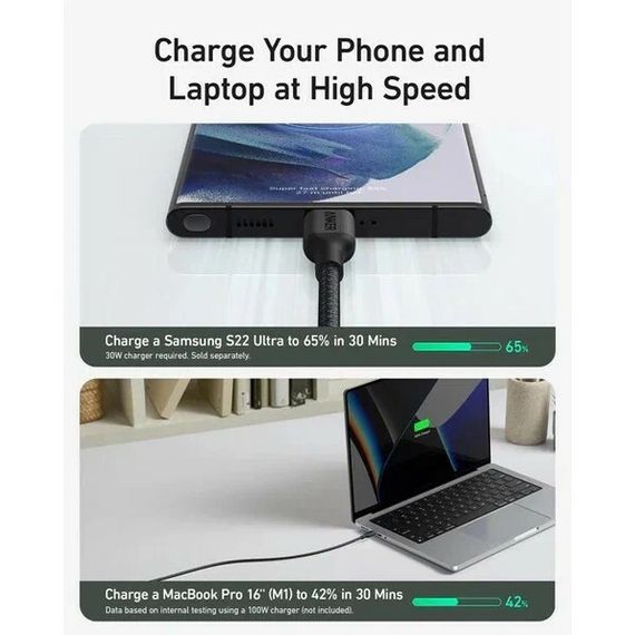 Кабель Anker 544 USB-C to Usb-C BIO-BASED 0.9м (A80F1H11) черный