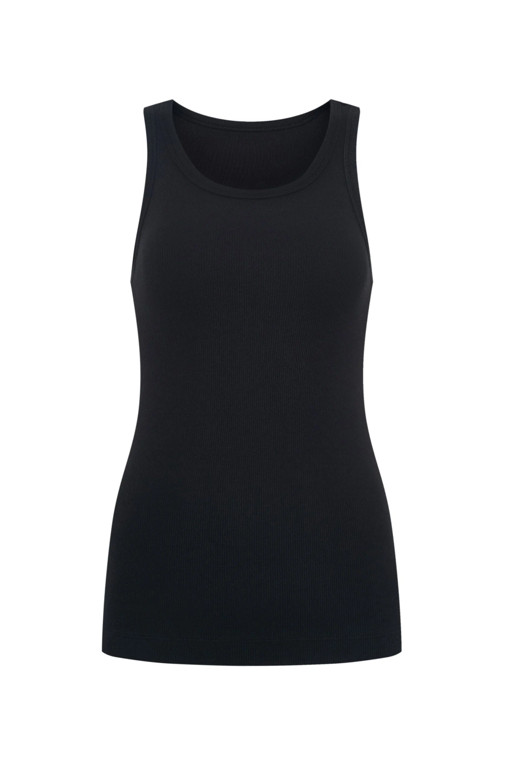 Базовая майка в рубчик, Черный