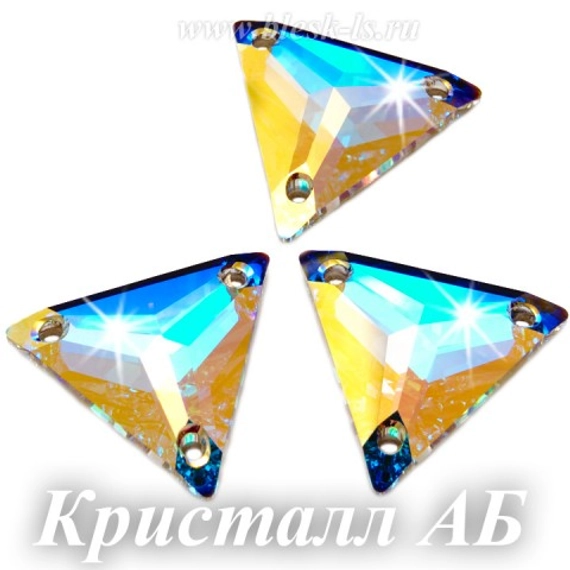 Пришивной треугольник Dongzhou с 3 отверстиями, Кристалл АБ