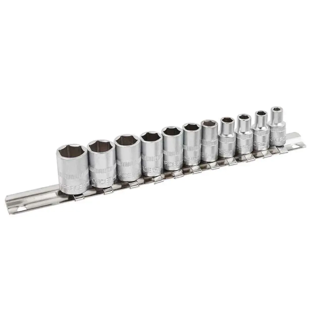 Набор головок 11пр. 1/4''6 гр.(4,5,5.5,6-13мм) на планке RockForce##Rock FORCE RF-2111-5