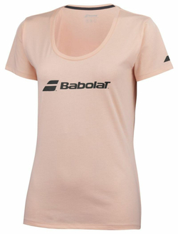 Футболка для девочки теннисная Babolat Exercise Tee Girl - Розовый