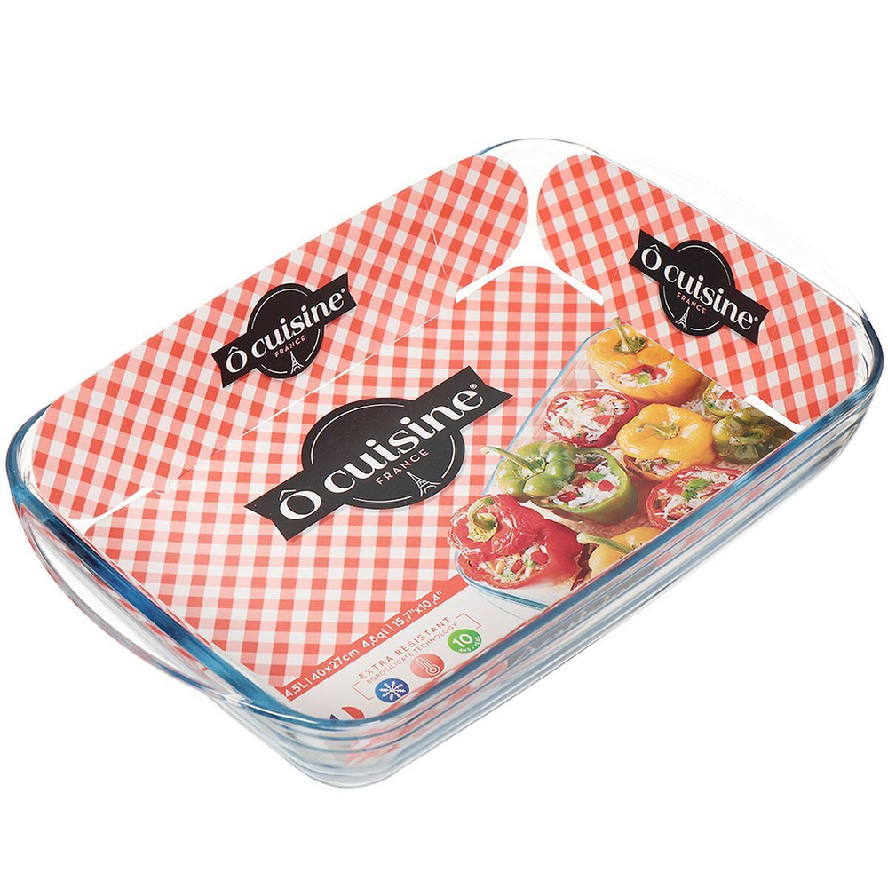 Форма для выпечки стекло, 27х40 см, 4.3 л, прямоуг, O Cuisine, 240BC00/1046