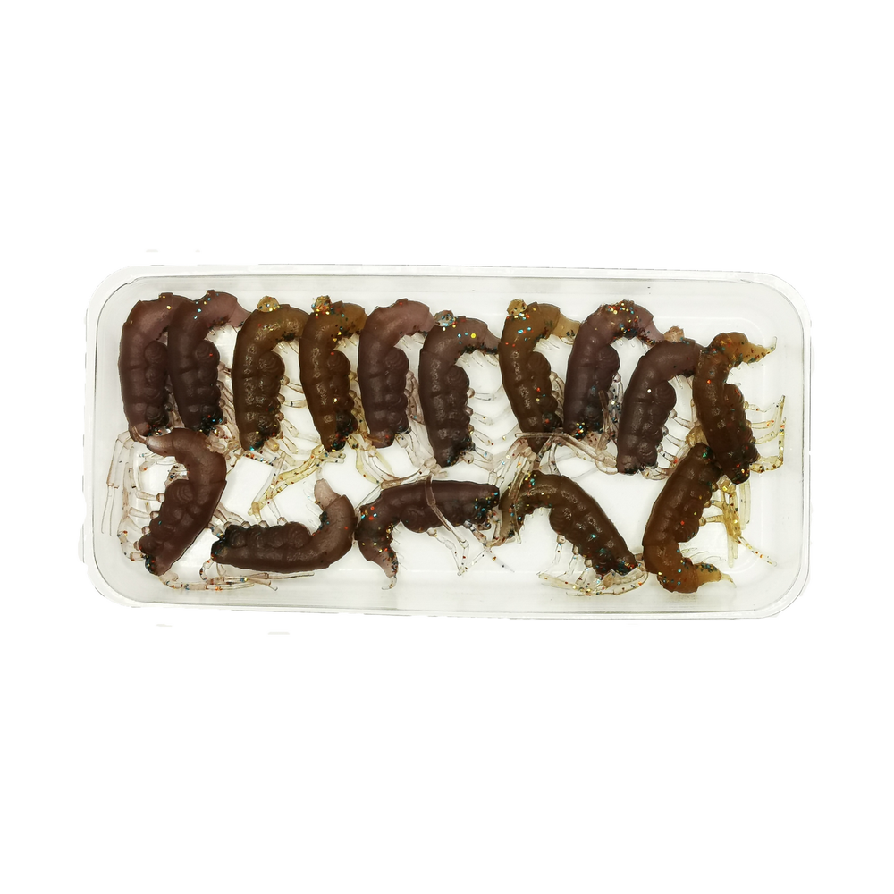 Рыболовные, силиконовые приманки. Рачки мормыш RuBaits Shrimp креветка. Набор для рыбалки на щуку, судака, окуня, форель. Зимняя рыбалка, микроджиг.