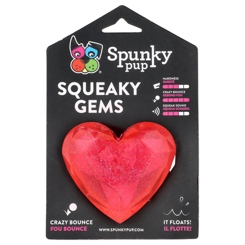 Spunky Pup, Squeaky Gems, сердечко, 1 шт.