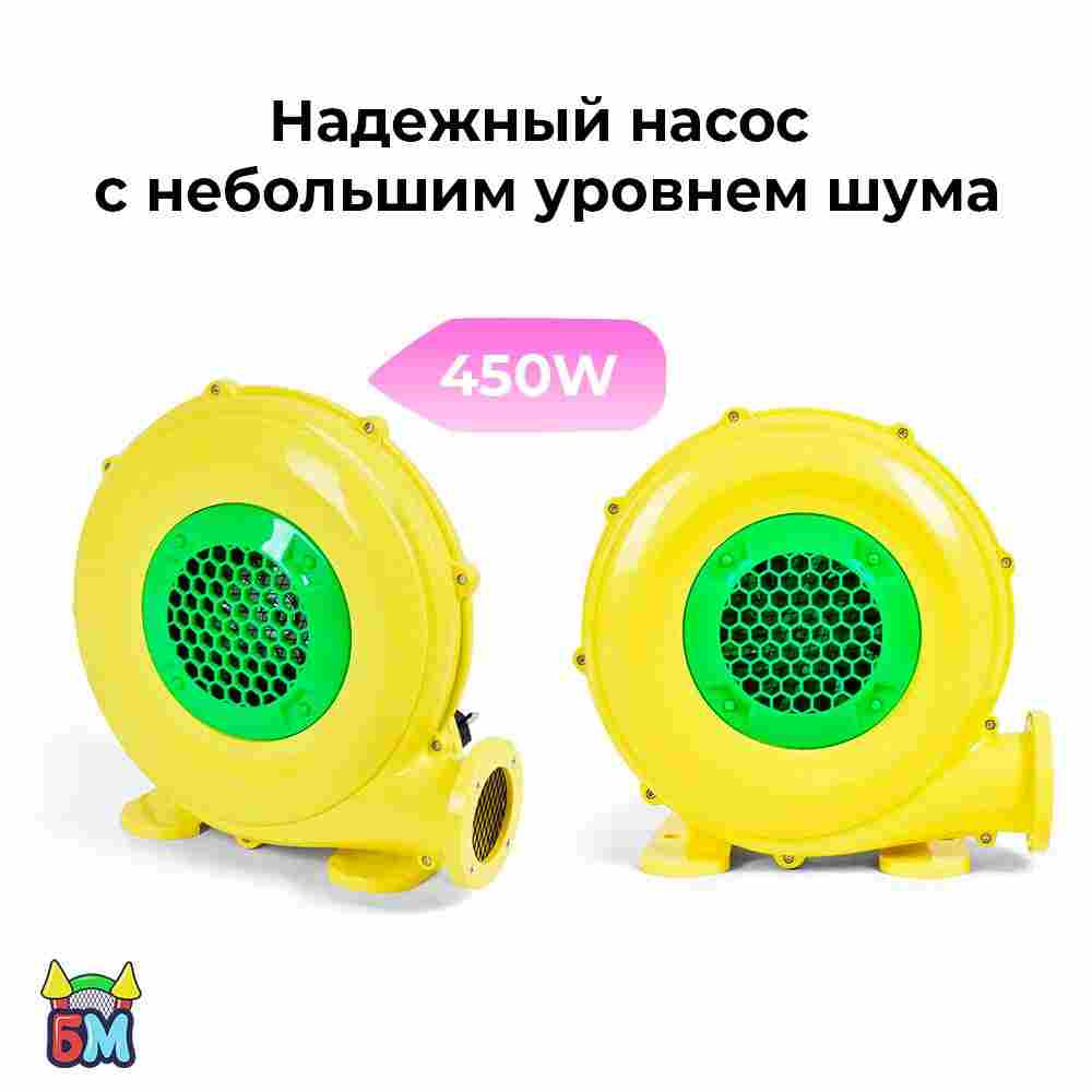 Большой надувной батут для дома и дачи с горкой и бассейном для воды и шариков «Сказочный единорог»