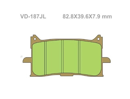 Колодки тормозные Vesrah VD-187JL (FDB2294)