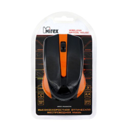 Мышь беспроводная MIREX W3030ORN Black-Orange USB