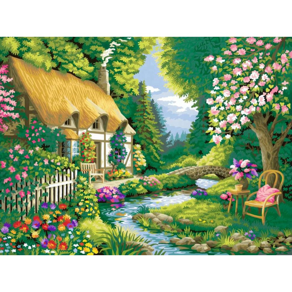 Ravensburger - CreArt Домик у реки Роспись по номерам 201549