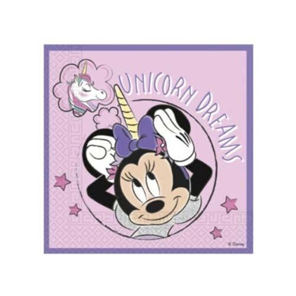 Салфетки ЭКО Минни Единорог 33 см, 20 шт