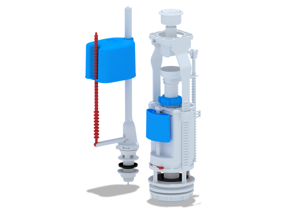 Арматура к смыв. бачку 2-ух Кноп. металл нижн/подв. WC3550М ЭКОНОМ