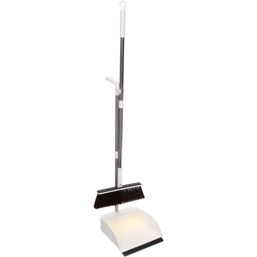 Набор для уборки, щетка для пола с совком «Disco» белый 1103